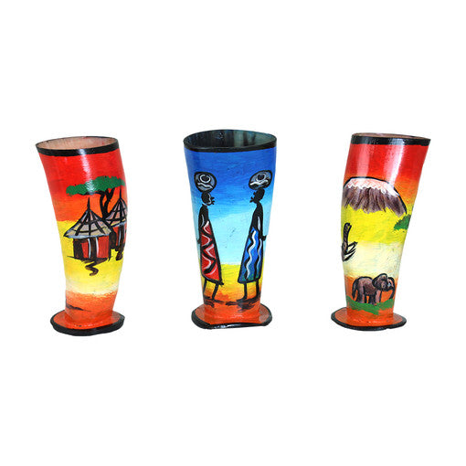 Horn Painted Cup: ASSORTED