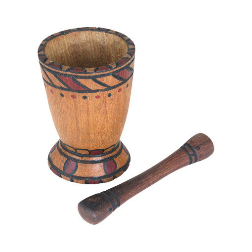 Wooden Mortar & Pestle