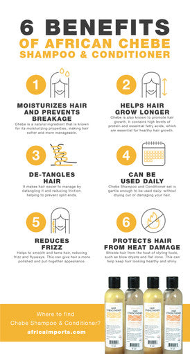 African Chebe Hair Strengthener Shampoo & Conditioner