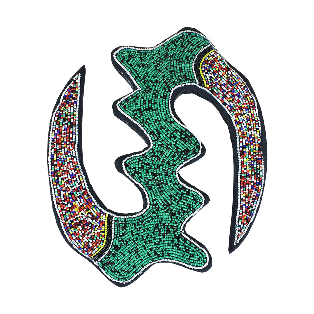 Beaded Gye Nyame Wall Sculpture: LG